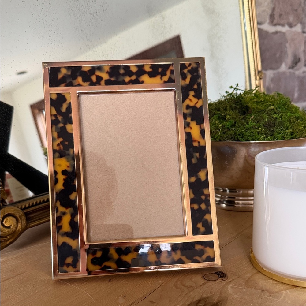 Jonathan Adler Tortoiseshell and Gold Frame